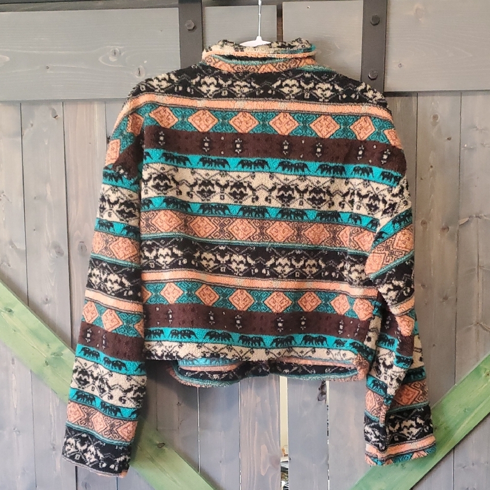 Patterned Women's Jacket - Multicolor - Picture 3 of 3